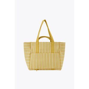 NWT Beis Canvas Vacation Tote Beach Bag in Honey Stripe
